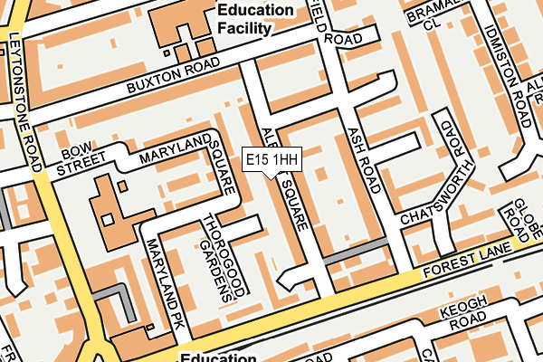 E15 1HH map - OS OpenMap – Local (Ordnance Survey)