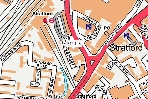 E15 1LB map - OS OpenMap – Local (Ordnance Survey)