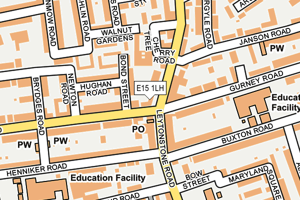 E15 1LH map - OS OpenMap – Local (Ordnance Survey)