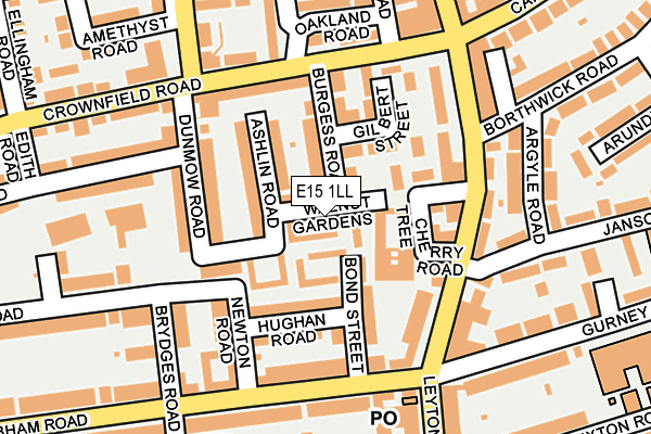 E15 1LL map - OS OpenMap – Local (Ordnance Survey)