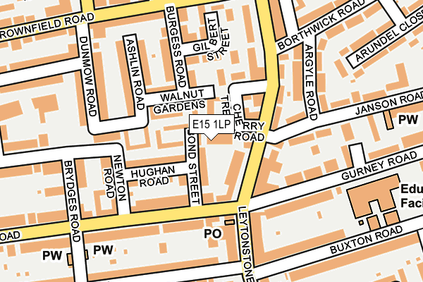 E15 1LP map - OS OpenMap – Local (Ordnance Survey)