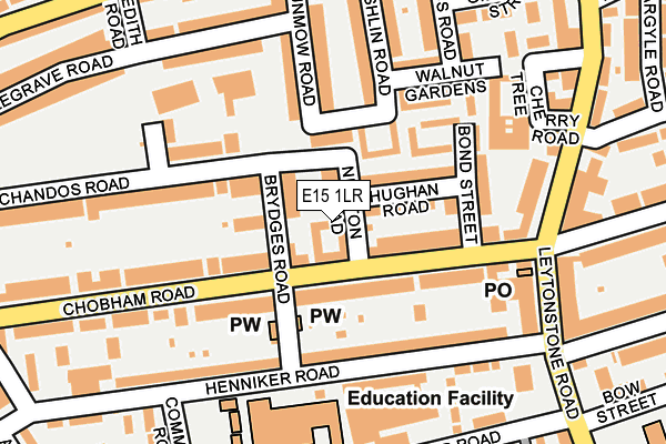 E15 1LR map - OS OpenMap – Local (Ordnance Survey)