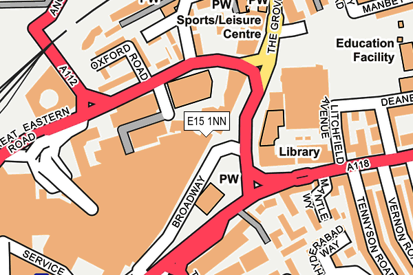 E15 1NN map - OS OpenMap – Local (Ordnance Survey)