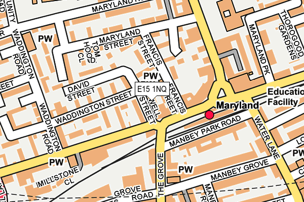 E15 1NQ map - OS OpenMap – Local (Ordnance Survey)