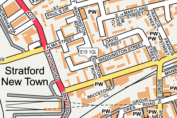 E15 1QL map - OS OpenMap – Local (Ordnance Survey)