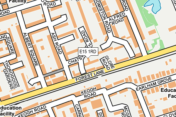 E15 1RD map - OS OpenMap – Local (Ordnance Survey)
