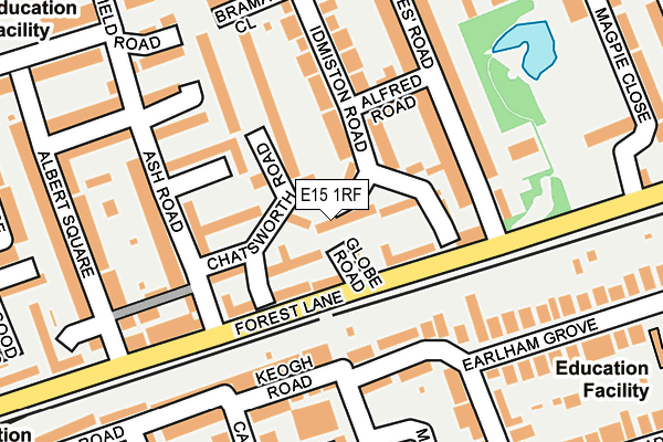 E15 1RF map - OS OpenMap – Local (Ordnance Survey)