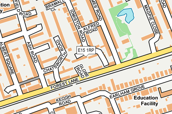 E15 1RP map - OS OpenMap – Local (Ordnance Survey)