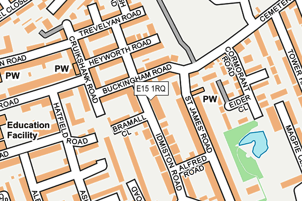 E15 1RQ map - OS OpenMap – Local (Ordnance Survey)