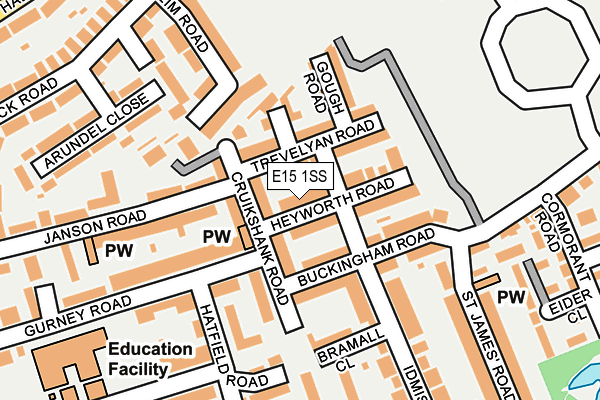 E15 1SS map - OS OpenMap – Local (Ordnance Survey)