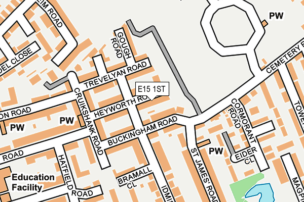 E15 1ST map - OS OpenMap – Local (Ordnance Survey)