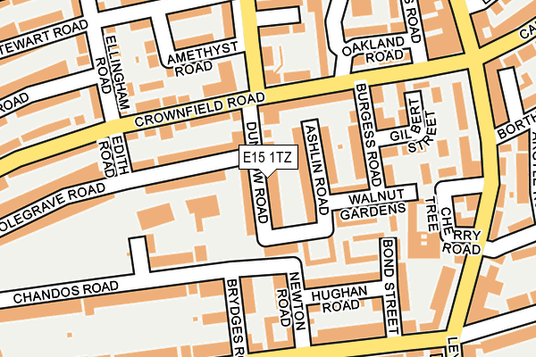 E15 1TZ map - OS OpenMap – Local (Ordnance Survey)