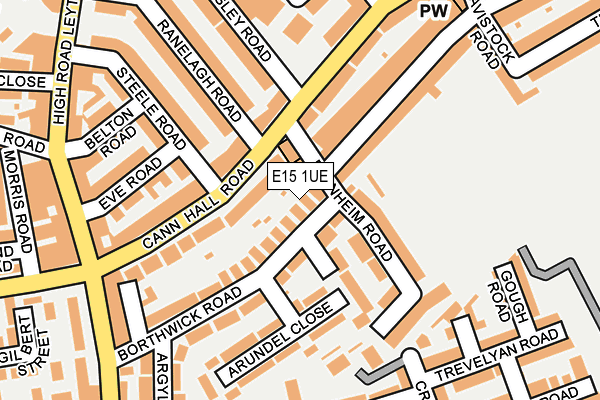 E15 1UE map - OS OpenMap – Local (Ordnance Survey)