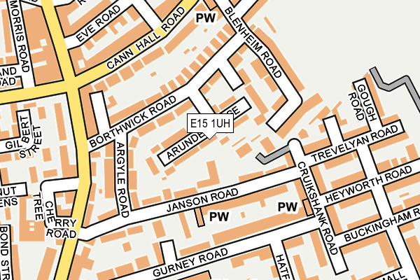 E15 1UH map - OS OpenMap – Local (Ordnance Survey)