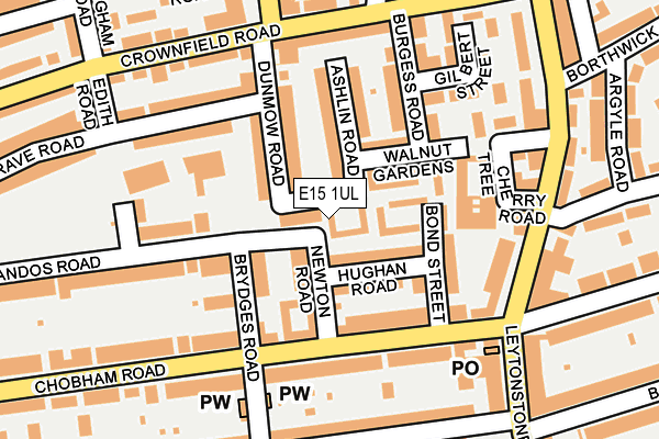 E15 1UL map - OS OpenMap – Local (Ordnance Survey)