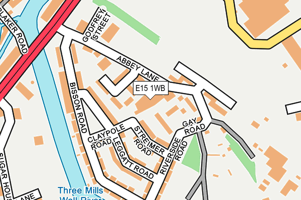 E15 1WB map - OS OpenMap – Local (Ordnance Survey)
