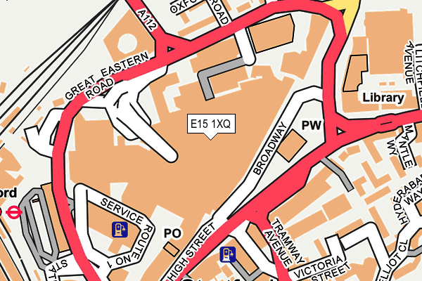 E15 1XQ map - OS OpenMap – Local (Ordnance Survey)