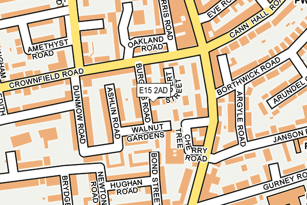 E15 2AD map - OS OpenMap – Local (Ordnance Survey)