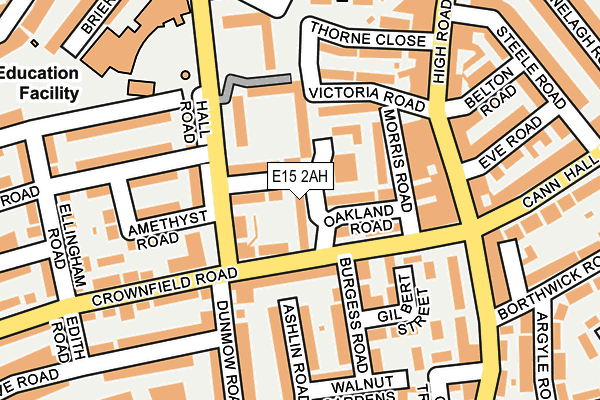 E15 2AH map - OS OpenMap – Local (Ordnance Survey)