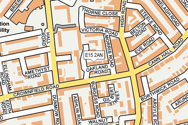 E15 2AN map - OS OpenMap – Local (Ordnance Survey)