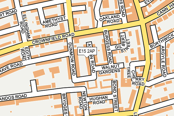 E15 2AP map - OS OpenMap – Local (Ordnance Survey)