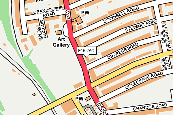 E15 2AQ map - OS OpenMap – Local (Ordnance Survey)