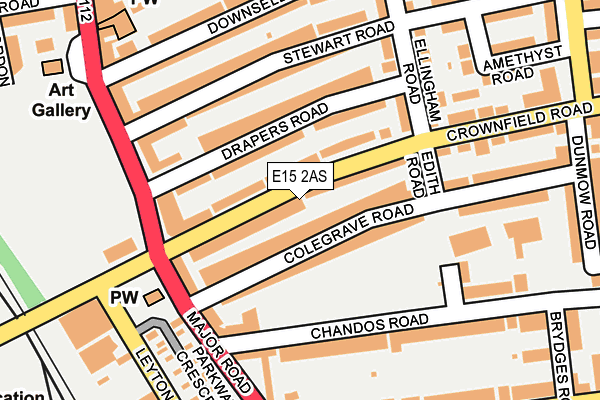 E15 2AS map - OS OpenMap – Local (Ordnance Survey)