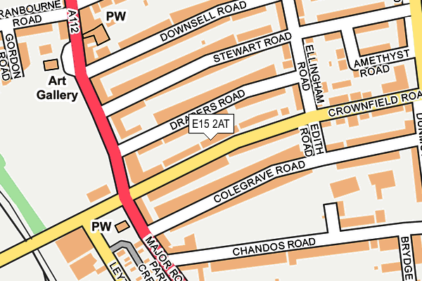 E15 2AT map - OS OpenMap – Local (Ordnance Survey)