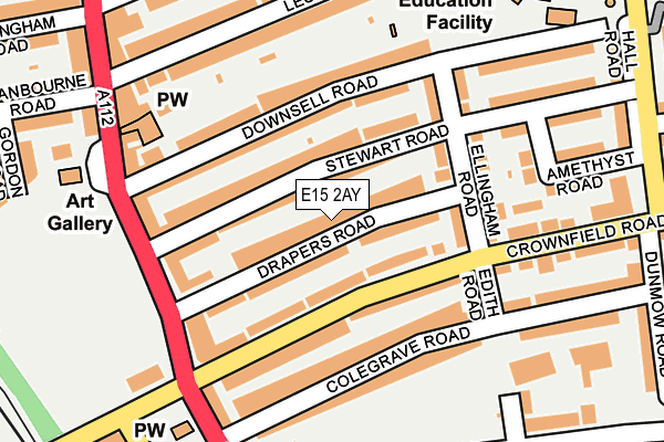 E15 2AY map - OS OpenMap – Local (Ordnance Survey)