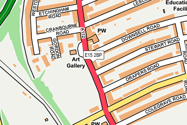 E15 2BP map - OS OpenMap – Local (Ordnance Survey)