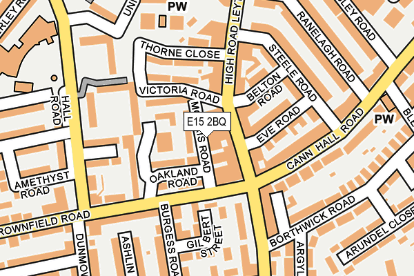 E15 2BQ map - OS OpenMap – Local (Ordnance Survey)