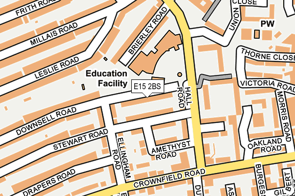 E15 2BS map - OS OpenMap – Local (Ordnance Survey)
