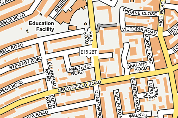 E15 2BT map - OS OpenMap – Local (Ordnance Survey)