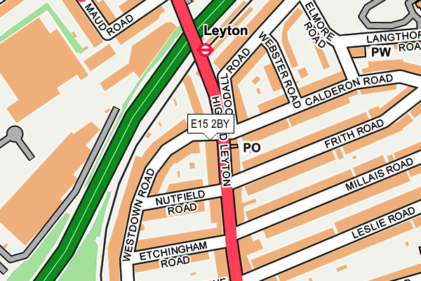 E15 2BY map - OS OpenMap – Local (Ordnance Survey)