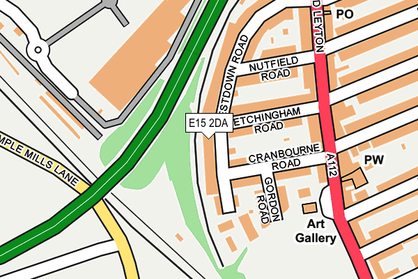 E15 2DA map - OS OpenMap – Local (Ordnance Survey)