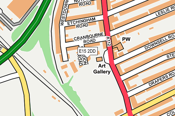 E15 2DD map - OS OpenMap – Local (Ordnance Survey)