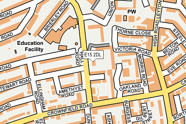 E15 2DL map - OS OpenMap – Local (Ordnance Survey)