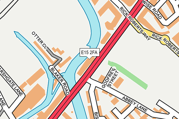 E15 2FA map - OS OpenMap – Local (Ordnance Survey)