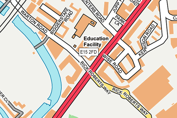 E15 2FD map - OS OpenMap – Local (Ordnance Survey)