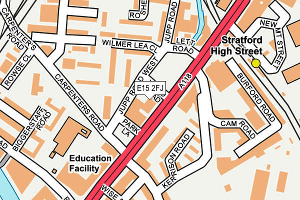 E15 2FJ map - OS OpenMap – Local (Ordnance Survey)