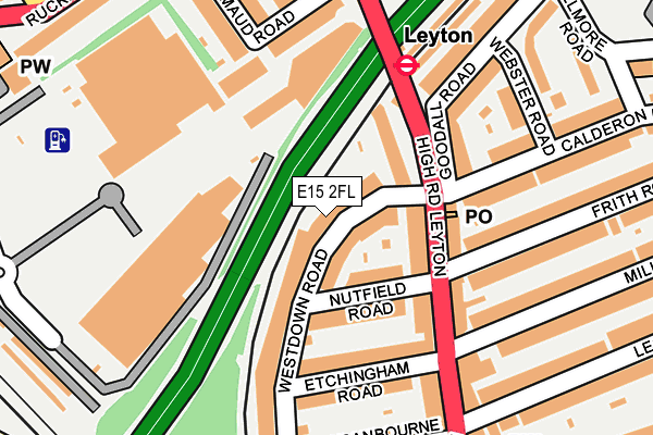 E15 2FL map - OS OpenMap – Local (Ordnance Survey)