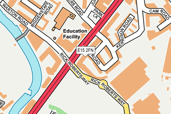 E15 2FN map - OS OpenMap – Local (Ordnance Survey)
