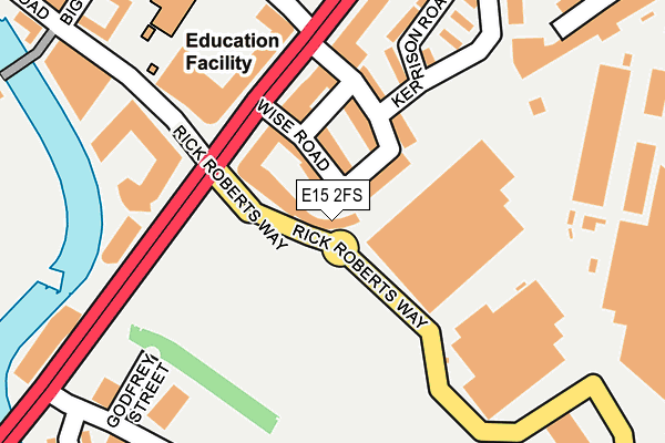 E15 2FS map - OS OpenMap – Local (Ordnance Survey)