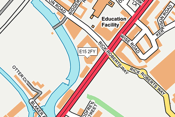 E15 2FY map - OS OpenMap – Local (Ordnance Survey)