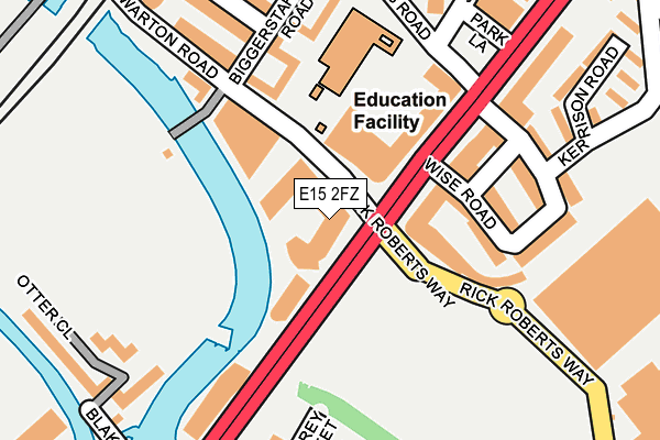 E15 2FZ map - OS OpenMap – Local (Ordnance Survey)