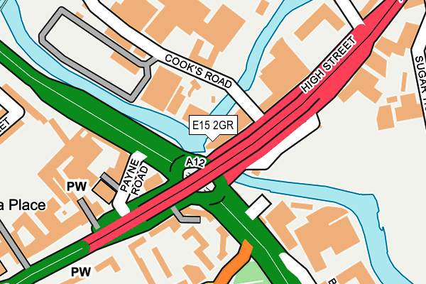 E15 2GR map - OS OpenMap – Local (Ordnance Survey)
