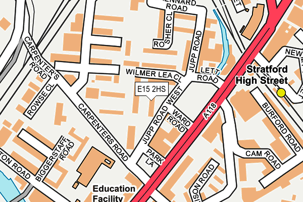 E15 2HS map - OS OpenMap – Local (Ordnance Survey)