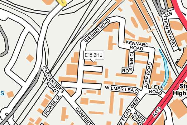 E15 2HU map - OS OpenMap – Local (Ordnance Survey)