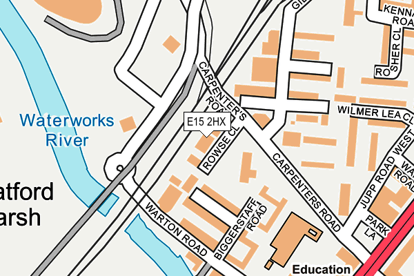 E15 2HX map - OS OpenMap – Local (Ordnance Survey)