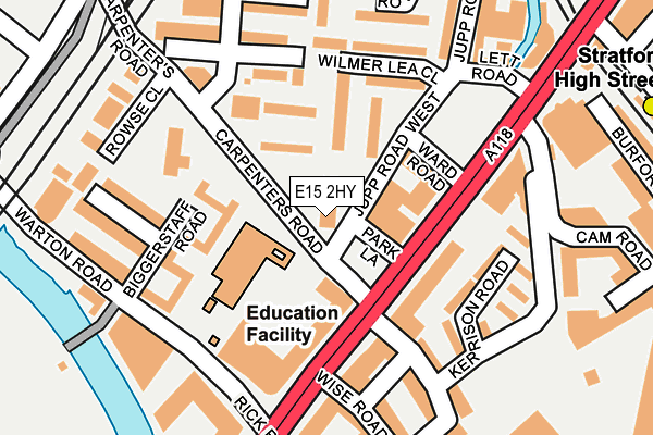 E15 2HY map - OS OpenMap – Local (Ordnance Survey)
